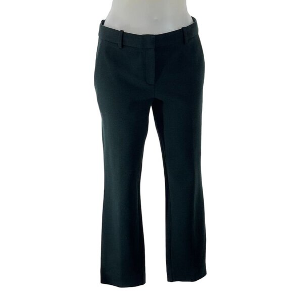 THEORY Women's Textured Knit Pants Blue Stretch Cotton Rayon Blend Size 6 - Picture 3 of 10